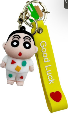 SHRI JI Highquality PVC Rubber Cute Shinchan Keychain with Strap & Charm Key Chain