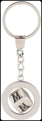 gtrp Trendy-Rotating Type M Letter/Alphabet Metallic Key Chain Key Chain