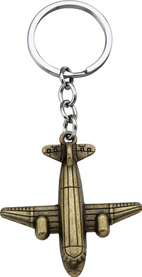 BLESSINGS Airplane Metal Gold Key Chain