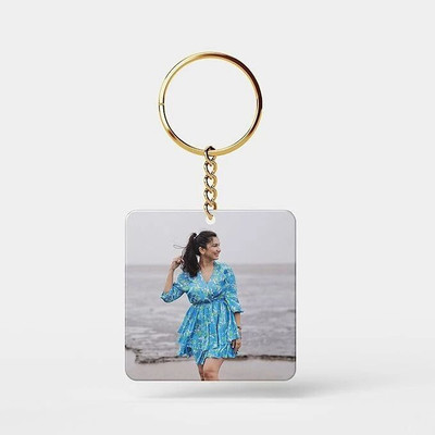 inventoo Personalised Both Side Photo Keychain For Girls, Boys, Home, Car, Bike. Photo Key Chain