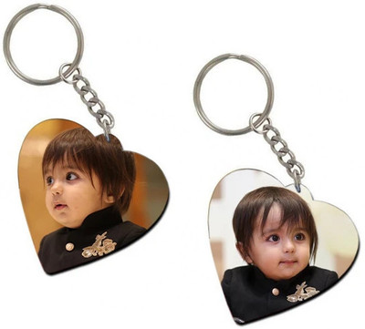 THE HATKE STORE Premium Custom Kids Photo Keychain Heart Shape For Birthday Love P1 Key Chain