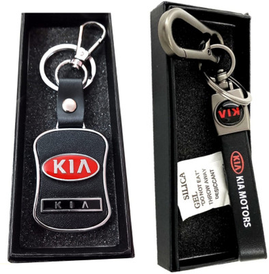 FLAMBE Model New_Combo of KIA Leather Strip Hook & KIA Leather Hook Keychain Key Chain
