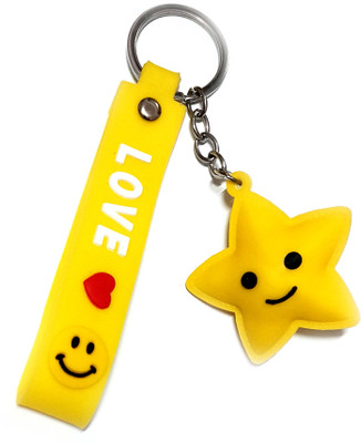 ShopTop Smiley Emoji Strap Rubber Keychain Key Chain