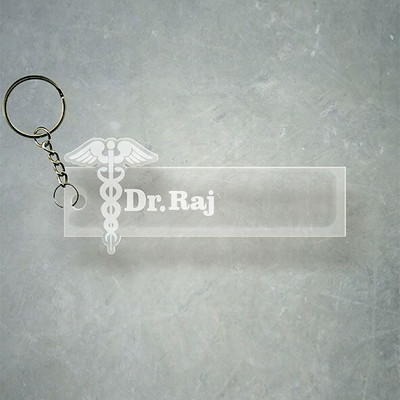 SY Gifts Doctor Logo Desigh With Raj Name Key Chain