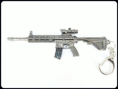 gtrp Pubg Gun 3D Metal Body 120mm Length Gun Rifle Scope Model-A Key Chain