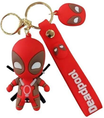 RR Shopping Zone Deadpool Rubber Keychain 3D Silicon Keychains With Bag Charm pack of 1 Key Chain