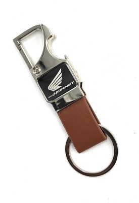 Jdp Novelty Premium Quality Metal Leather with Bottle Opener for H-o-r-n-e-t Bike Key Chain