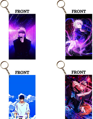 Hariyaali Enterprises LLP Jujutsu Kaisen GOJO TOJI NOBARA NAILS Unique Style 4 pcs Combo Key Chain