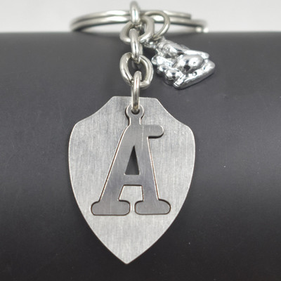 AFH English Alphabet A Letter Lord Ganesh Charms Keychain for Men and Women Key Chain