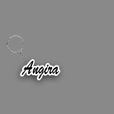 SY Gifts SYG Angira Name Keychain White And Black Key Chain