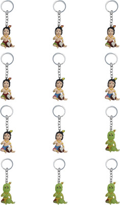 BLESSINGS Set Of 12 Assorted Krishna Key Chain
