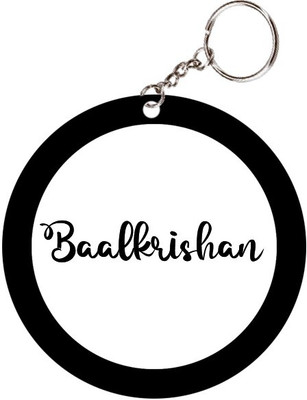 SY Gifts Baalkrishan Name Black Keychain Key Chain