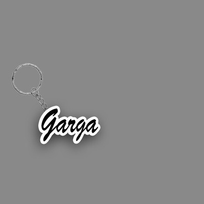 SY Gifts SYG Garga Name Keychain White And Black Key Chain
