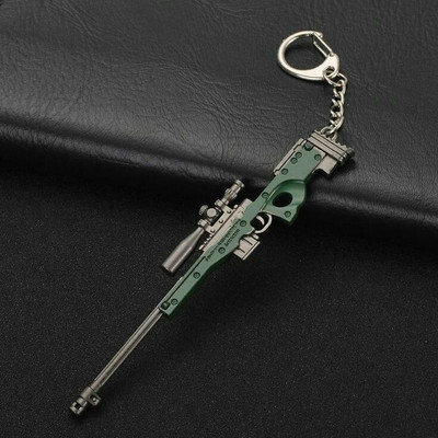 K C Classic PUBG Sniper Gun (AWM) Keychain with 8x Key Chain