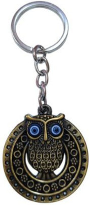 PEARLISH Premium Quality Evil Eye Owl keychain (Golden) Pack of 1 Y-1 Key Chain