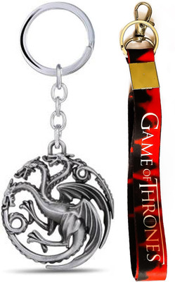 ShopTop Game of Thrones Fire and blood Targaryen Dynasty Badge 3D Key Chain