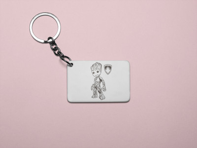 Rushaan Groot - Printed acrylic animated Keychain(Pack Of 2) Key Chain