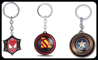 GSV SpidermanSupermanCaptain America Shield Keychain _J392 Key Chain