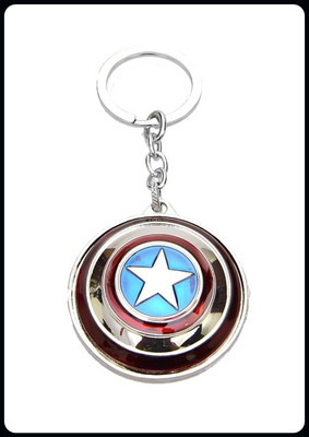 gtrp Keychain-keychain-Rotating Premium The Avengers Captain America Shield Metal Key Chain