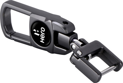 NIVIZEN Heavy Duty Metal keychain Suitable For He-ro Bikes, 360 Degree Rotating Spring Key Chain