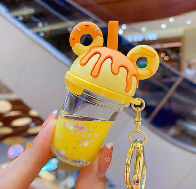 SHRI JI Fancy Sipper Keychain with cute Donut on it Yellow Key Chain