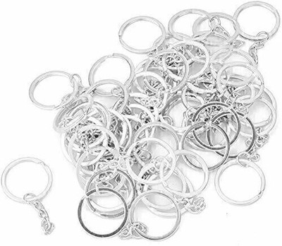 Meeko.com Silver Plated Alloy Split Keyring with Chains 25Mm Key Chain