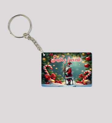 Special Trend Hub Wholesome Winter Vibes With Santa’s Pick Printed Keychain Pack of 2 Key Chain