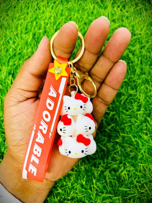 GKM Cute Kitty premium quality keychin with strap & hook Key Chain
