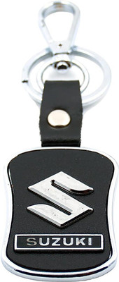 MAG BEE Leather Key Chain/Key Ring with Chrome Car Logo Key Chain