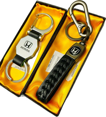 GKM Latest Car design keychain for HOnda stripped combo set keychain Key Chain