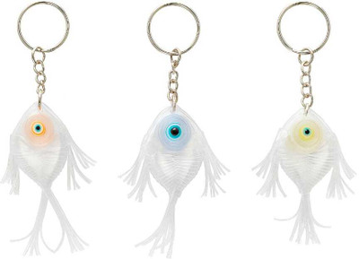 MDealz Handmade Fish Keyring Unisex Bag Charm, Keychain & Stylish Decorative Hanging 3 Key Chain