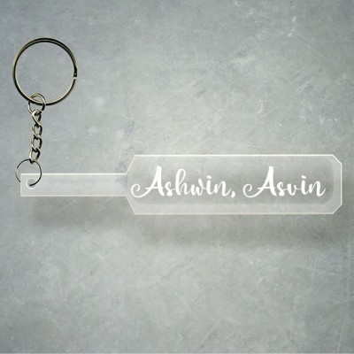 SY Gifts Cricket Bat Logo Design With Ashwin, Asvin Name Key Chain