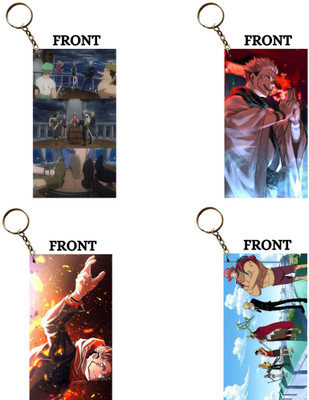 Hariyaali Enterprises LLP MARINEFORD WAR × SUKUNA Unique Style 4 pcs Combo Key Chain