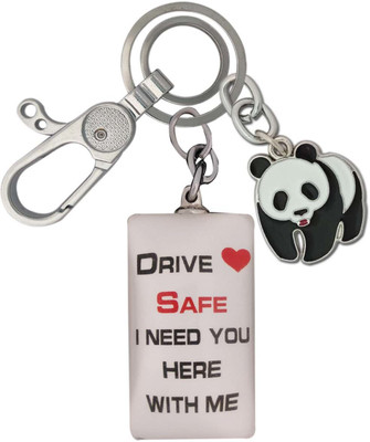 HANDSOME ISK High Quality 3D Drive Safe With Locking Lock Panda Key Chain