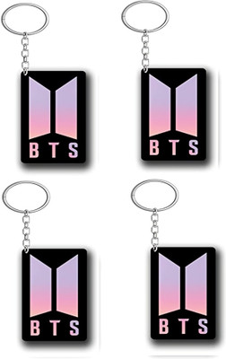 ARSCART Q1 BTS Logo Rectangle Shape KeyChain SET 4 Key Chain