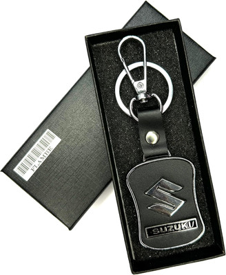 FLAMBE New Suzuki R Leather Car Keychain Genuine Leather Key Chain