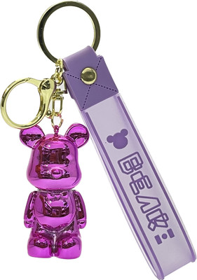 Mubco Bearbrick Crystal 3D Keychain | Strap Charm & Hook | Cartoon Model Pendant Gift Key Chain