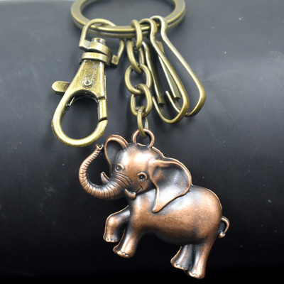 AFH Elephant Nazar Suraksha Copper Hook Labster keychain for Men and Women Key Chain
