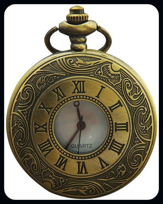 gtrp keychain-Antique Steampunk Vintage Pocket Watch Metal for Gifting Roman-A Key Chain