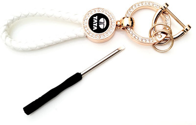 ADOREAL Tata Keychain And Keyring White Rope Golden Ring Key Chain