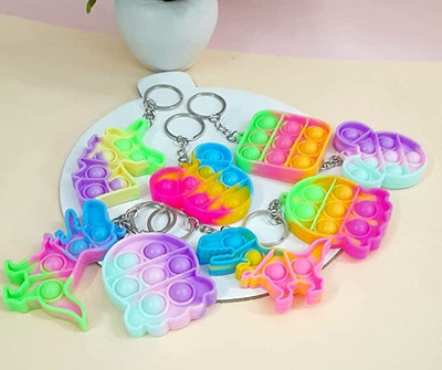 Tera13 Cartoon Pop It Keyring For Girls Kids Return Gifts Key Chain