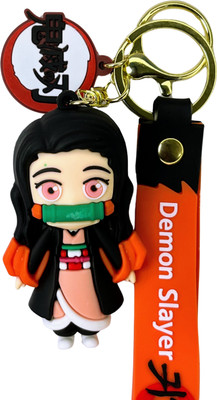 Kraft Crate Nezuko Kamado (1) Inspired 3D Rubber Keychain | Demon Slayer Anime Collectible | Key Chain