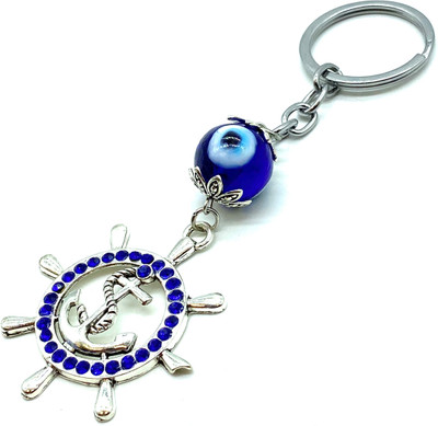 SS Zeeber Wheel Ship Anchor and Rope Keychain Keyring Key Chain