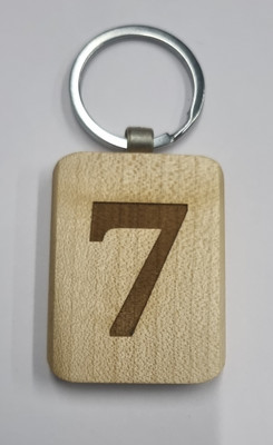 BLESSINGS 7 Number Wooden Keychain Key Chain