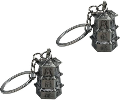 ODIN 2pcs Lucky Guardian Bell for Bike & Car | Tibetan Protection Charm Keychain Key Chain