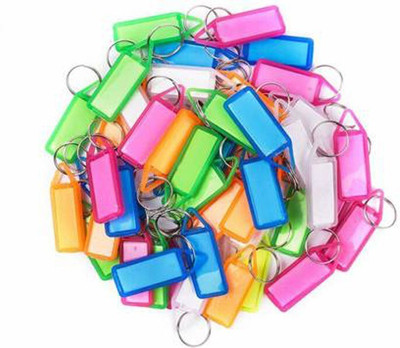 ShopTop set 50 Multipurpose Name TAG Key Chain with Keyring Key Chain