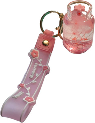 VSS Unicorn Glass Water keyring filled with Glitter. Ideal gift for girls-Cylider-3 Key Chain