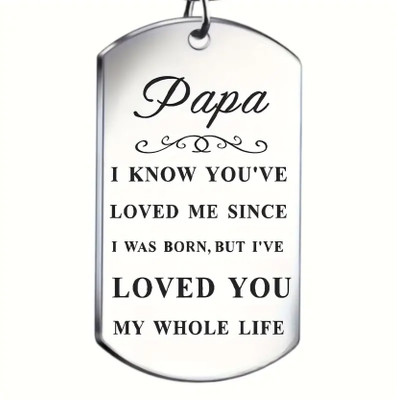 Fashioncreet Papa Engraved Stainless Steel Keychain Heartfelt Loved You My Whole Life Key Chain