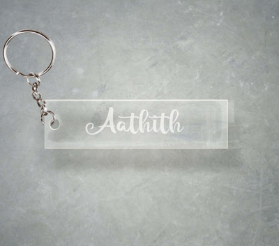 SY Gifts Aathith Name Transparent Engraving Keychain F1 701 Key Chain