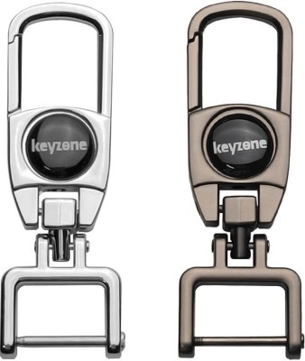 KeyZone MAHKeyHolder_Packof2_GunMetal+Chrome Key Chain